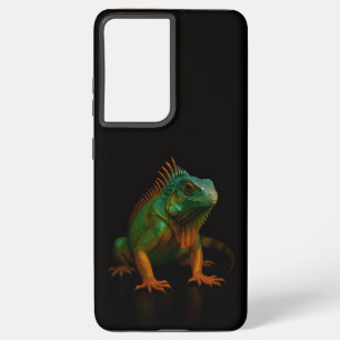 Schwarz 4 Luxe Galaxy S21 Ultra, Grüner Leguan Samsung Galaxy Hülle