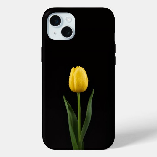 Schwarz 4 Luxe, Goldene Tulpe iPhone 15 Plus Case-Mate iPhone Hülle (Rückseite)