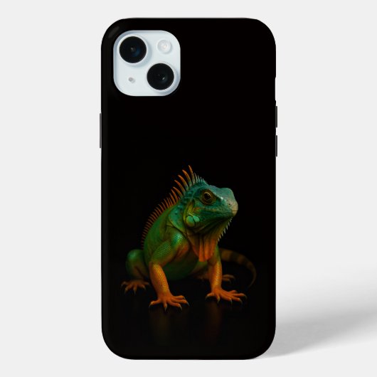 Schwarz 4 Luxe, Grüner Leguan Case-Mate iPhone Hülle (Rückseite)