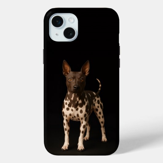 Schwarz 4 Luxe, Haarloser Terrier iPhone 15 Plus Case-Mate iPhone Hülle (Rückseite)