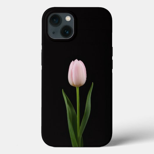 Schwarz 4 Luxe iPhone 13, Blush Pink Tulpe Case-Mate iPhone Hülle (Rückseite)