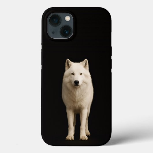 Schwarz 4 Luxe iPhone 13, Elfenbein-Arktischer Wol Case-Mate iPhone Hülle (Rückseite)