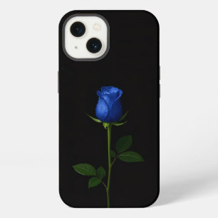 Schwarz 4 Luxe iPhone 13, Mitternachtsblau Rose 13 Hülle