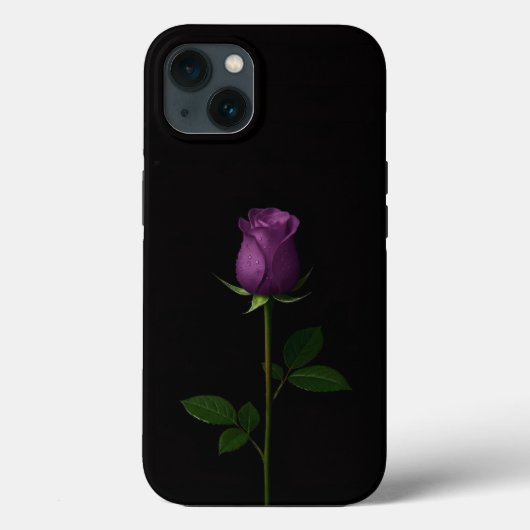 Schwarz 4 Luxe iPhone 13, Royal Violet Rose Case-Mate iPhone Hülle (Rückseite)