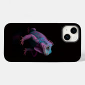 Schwarz 4 Luxe iPhone 14 Hülle, Rosa Leguan Case-Mate iPhone Hülle (Rückseite (Horizontal))