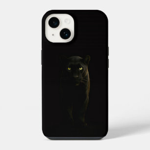 Schwarz 4 Luxe iPhone 14 Mate, Schwarzer Panther Hülle