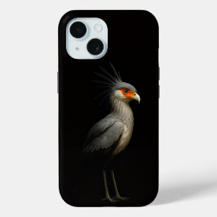 Schwarz 4 Luxe iPhone 15 Hülle, Sekretärvogel Case-Mate iPhone Hülle