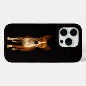 Schwarz 4 Luxe iPhone 15 Pro Mate, Classy Basenji Case-Mate iPhone Hülle (Rückseite (Horizontal))