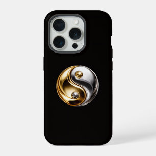 Schwarz 4 Luxe iPhone 15 Pro Mate Harmony Yin Yang Hülle