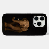 Schwarz 4 Luxe iPhone 15 Pro Mate, Indischer Elefa Case-Mate iPhone Hülle (Rückseite (Horizontal))