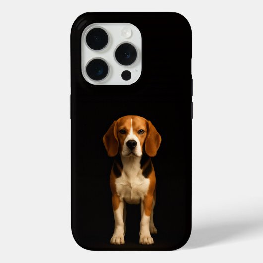 Schwarz 4 Luxe iPhone 15 Pro Mate Kind Beagle Case-Mate iPhone Hülle (Rückseite)
