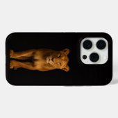 Schwarz 4 Luxe iPhone 15 Pro Mate, Noble Lioness Case-Mate iPhone Hülle (Rückseite (Horizontal))