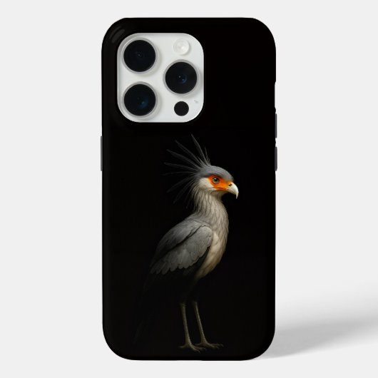 Schwarz 4 Luxe iPhone 15 Pro Mate Secretarybird Case-Mate iPhone Hülle (Rückseite)