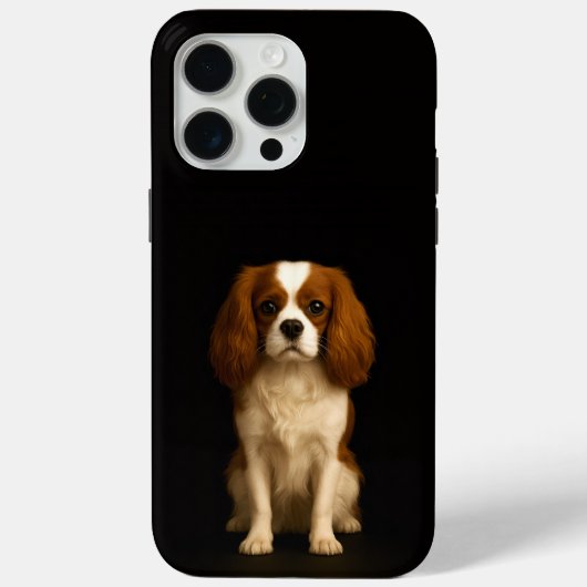 Schwarz 4 Luxe iPhone 15 Pro Max, Cavalier King Ch Case-Mate iPhone Hülle (Rückseite)