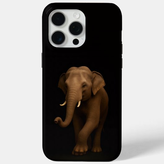 Schwarz 4 Luxe iPhone 15 Pro Max, Indischer Elefan Case-Mate iPhone Hülle (Rückseite)