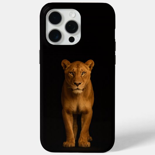 Schwarz 4 Luxe iPhone 15 Pro Max, Noble Lioness Case-Mate iPhone Hülle (Rückseite)