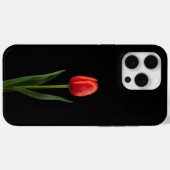 Schwarz 4 Luxe iPhone 15 Pro Max, Rubinrote Tulpe Case-Mate iPhone Hülle (Rückseite (Horizontal))