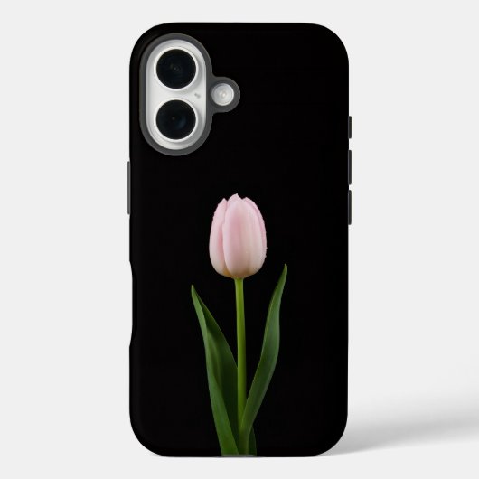 Schwarz 4 Luxe iPhone 16 Mate, Blush Pink Tulpe Case-Mate iPhone Hülle (Rückseite)