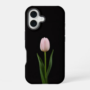 Schwarz 4 Luxe iPhone 16 Mate, Blush Pink Tulpe Hülle