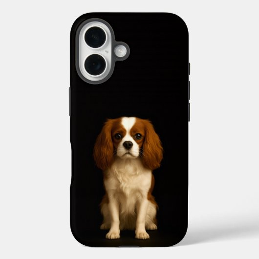 Schwarz 4 Luxe iPhone 16 Mate, Cavalier King Charl Case-Mate iPhone Hülle (Rückseite)