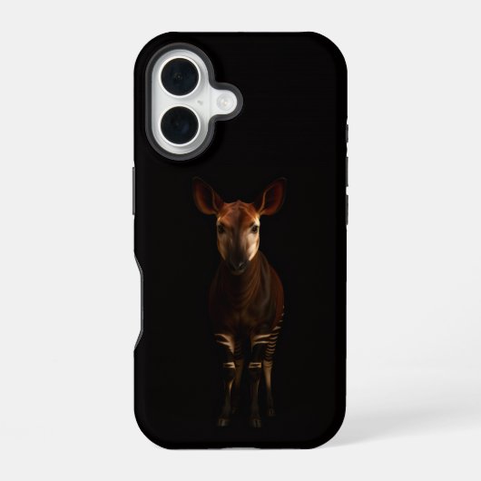 Schwarz 4 Luxe iPhone 16 Mate, Forest Okapi Hülle (Rückseite)