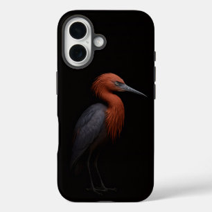 Schwarz 4 Luxe iPhone 16 Mate, Rötlicher Silberrei Hülle