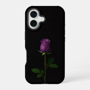 Schwarz 4 Luxe iPhone 16 Mate, Royal Violet Rose Hülle