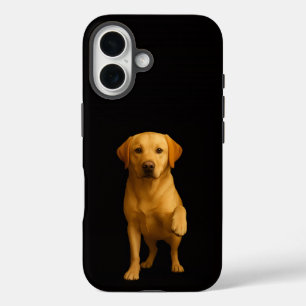 Schwarz 4 Luxe iPhone 16 Mate, sanfter Labrador Hülle