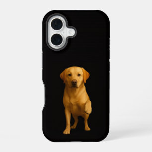 Schwarz 4 Luxe iPhone 16 Mate, sanfter Labrador Hülle