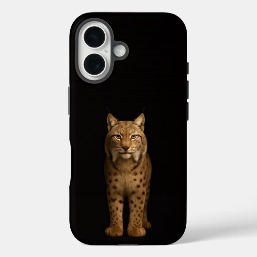 Schwarz 4 Luxe iPhone 16 Mate, Stiller Luchs Case-Mate iPhone Hülle (Rückseite)