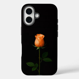 Schwarz 4 Luxe iPhone 16 Mate, Sunset Orange Rose Hülle