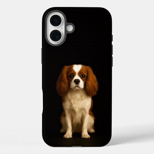 Schwarz 4 Luxe iPhone 16 Plus, Cavalier King Charl Case-Mate iPhone Hülle (Rückseite)