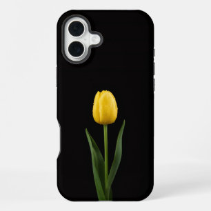 Schwarz 4 Luxe iPhone 16 Plus, Goldene Tulpe Plus Hülle