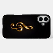 Schwarz 4 Luxe iPhone 16 Plus, Goldener Violinschl Case-Mate iPhone Hülle (Rückseite (Horizontal))