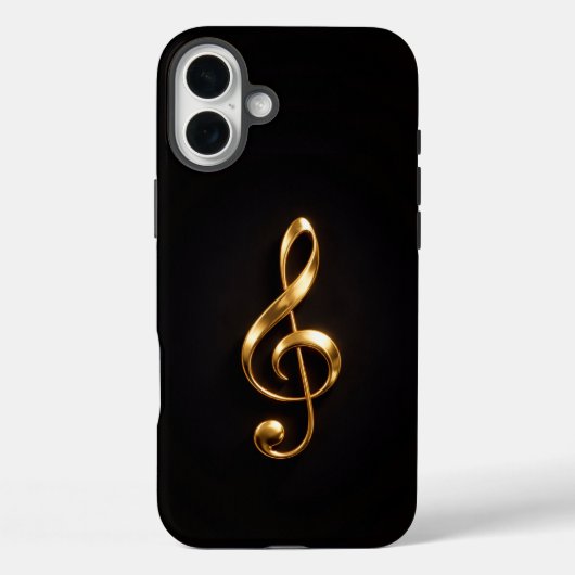 Schwarz 4 Luxe iPhone 16 Plus, Goldener Violinschl Case-Mate iPhone Hülle (Rückseite)