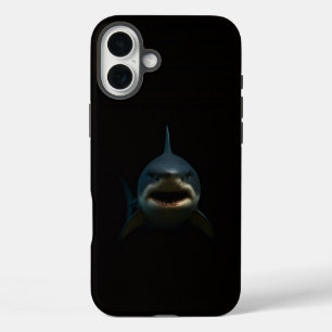 Schwarz 4 Luxe iPhone 16 Plus, Großer Weißer Hai Plus Hülle