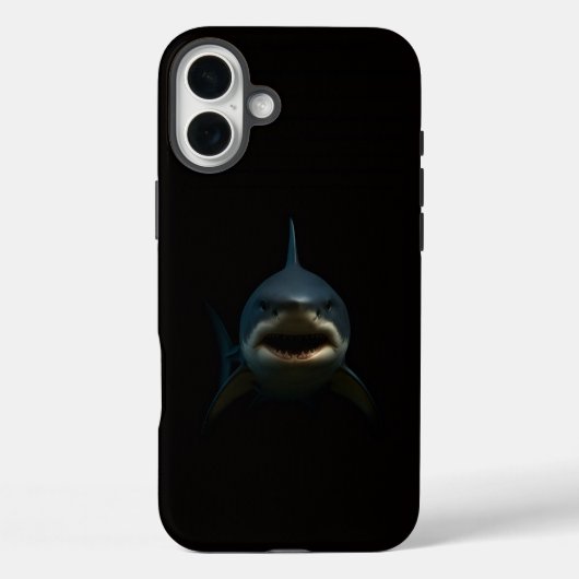 Schwarz 4 Luxe iPhone 16 Plus, Großer Weißer Hai Case-Mate iPhone Hülle (Rückseite)