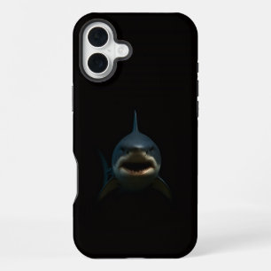 Schwarz 4 Luxe iPhone 16 Plus, Großer Weißer Hai Plus Hülle
