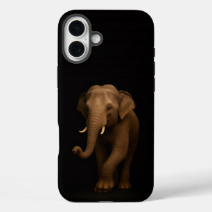 Schwarz 4 Luxe iPhone 16 Plus, Indischer Elefant Plus Hülle