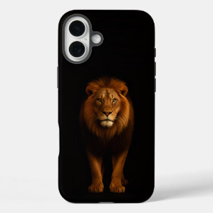 Schwarz 4 Luxe iPhone 16 Plus, Majestätischer Löwe Plus Hülle