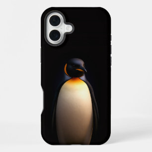 Schwarz 4 Luxe iPhone 16 Plus Mate, Kaiserpinguin Hülle