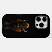 Schwarz 4 Luxe iPhone 16 Pro, Amerikanischer Bison Case-Mate iPhone Hülle (Rückseite (Horizontal))
