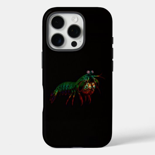 Schwarz 4 Luxe iPhone 16 Pro, Fangschreckenkrebs Case-Mate iPhone Hülle (Rückseite)
