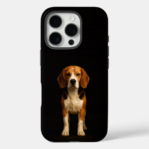 Schwarz 4 Luxe iPhone 16 Pro, freundlicher Beagle Pro Hülle
