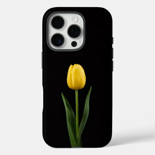 Schwarz 4 Luxe iPhone 16 Pro, Goldene Tulpe Case-Mate iPhone Hülle (Rückseite)
