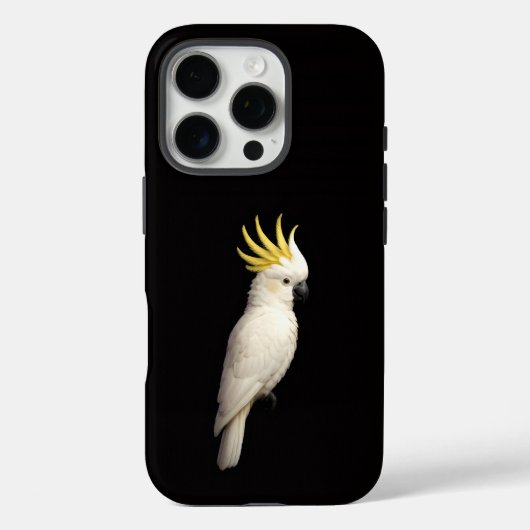 Schwarz 4 Luxe iPhone 16 Pro, Hauben-Kakadu Case-Mate iPhone Hülle (Rückseite)