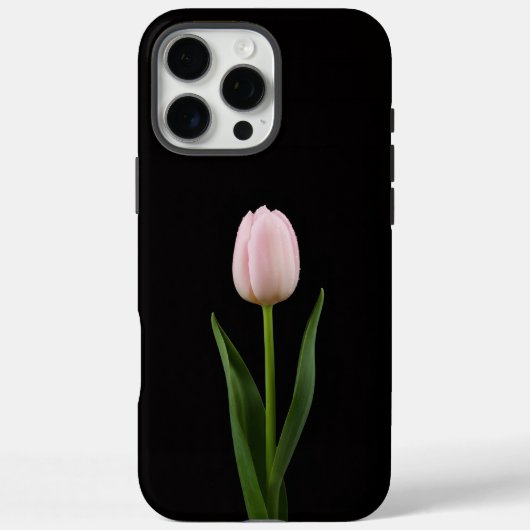 Schwarz 4 Luxe iPhone 16 Pro Max, Blush Pink Tulpe Case-Mate iPhone Hülle (Rückseite)