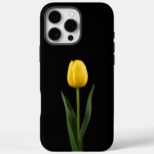 Schwarz 4 Luxe iPhone 16 Pro Max, Goldene Tulpe Case-Mate iPhone Hülle (Rückseite)