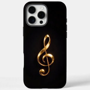 Schwarz 4 Luxe iPhone 16 Pro Max, goldener Violins Max Hülle