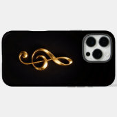 Schwarz 4 Luxe iPhone 16 Pro Max, goldener Violins Case-Mate iPhone Hülle (Rückseite (Horizontal))